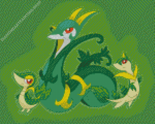 Snivy Evolution Diamond Paintings