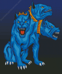 Blue Cerberus Diamond Paintings