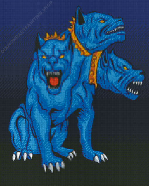 Blue Cerberus Diamond Paintings