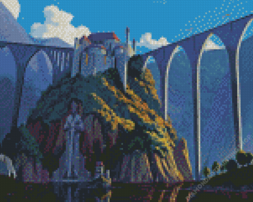 Bridge And Castle Diamond Paintings