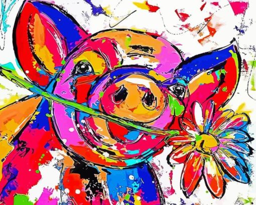 Abstract Pig Diamond Paintings