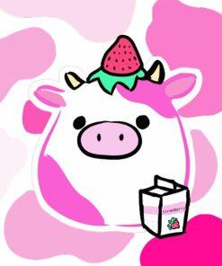 Strawberry Cow Diamond Paintings