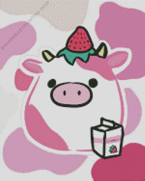 Strawberry Cow Diamond Paintings