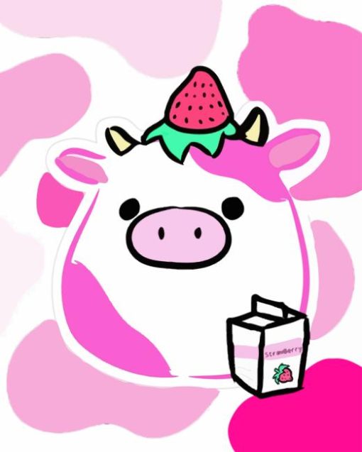 Strawberry Cow Diamond Paintings