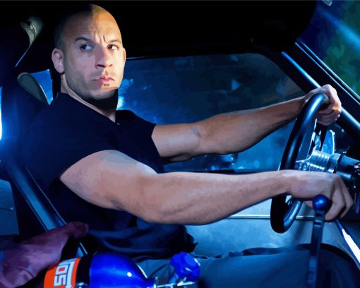 Fast Furious Vin Diesel Diamond Paintings