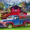 Old Flower Truck Diamond Paintings