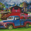 Old Flower Truck Diamond Paintings