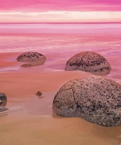 Moeraki Boulders Beach Diamond Paintings