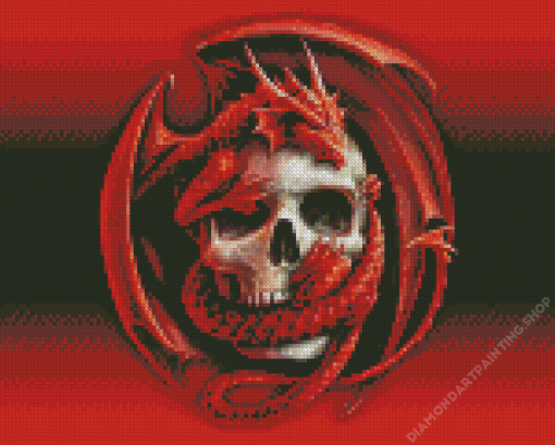 Dragon With A Skull Diamond Paintings