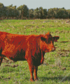 Red Baby Cattle Diamond Paintings