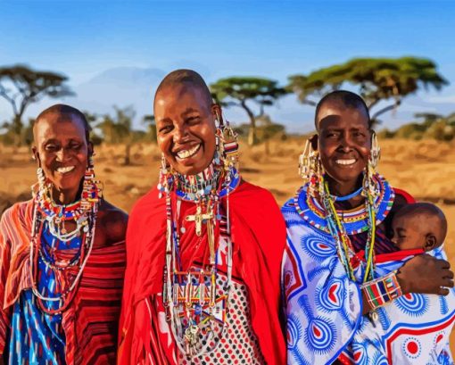 Maasai Women Diamond Paintings