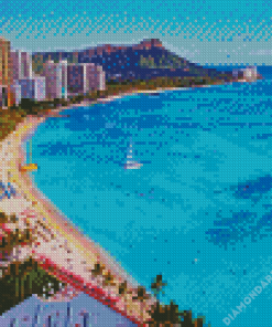 Waikiki Hawaii Beach Diamond Paintings