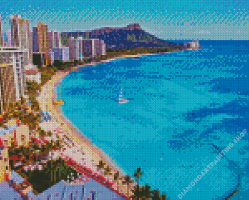 Waikiki Hawaii Beach Diamond Paintings