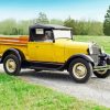 Yellow Classic Truck Diamond Paintings