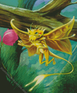 Yellow Fairy Dragon Diamond Paintings