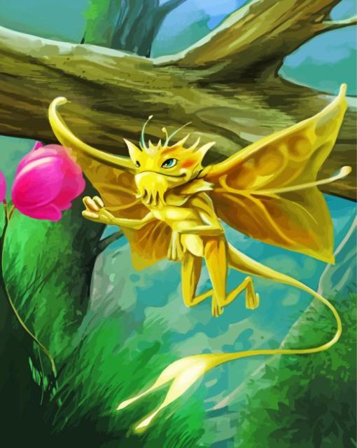 Yellow Fairy Dragon Diamond Paintings