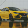 Yellow Honda Civic Diamond Paintings