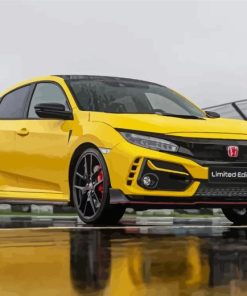 Yellow Honda Civic Diamond Paintings