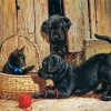 Labs And Cat Diamond Paintings