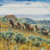 Mountain Elk Herd Diamond Paintings