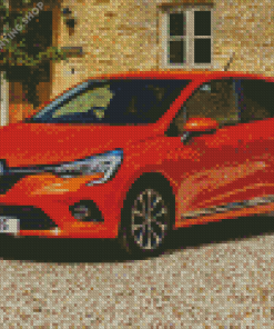 Orange Renault Clio Diamond Paintings