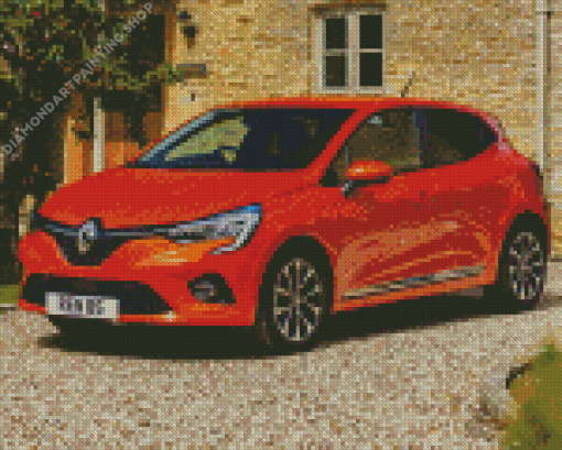 Orange Renault Clio Diamond Paintings