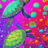 Psychedelic Sea Turtles Diamond Paintings