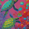 Psychedelic Sea Turtles Diamond Paintings