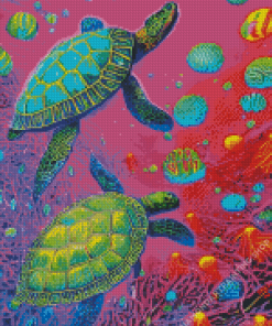 Psychedelic Sea Turtles Diamond Paintings