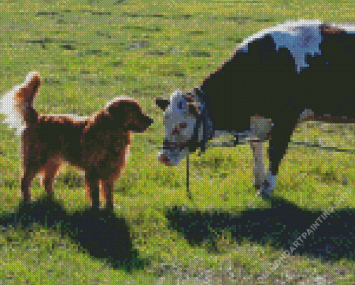 Dog And Cow Diamond Paintings