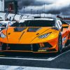 Orange Lamborghini Diamond Paintings