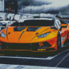 Orange Lamborghini Diamond Paintings