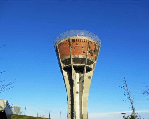 Water Tower Vukovar Diamond Paintings