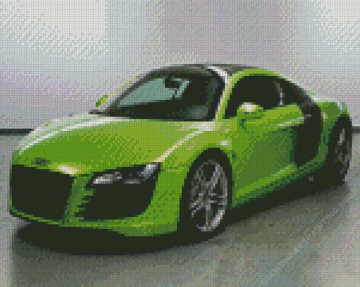 Green R8 Audi Diamond Paintings