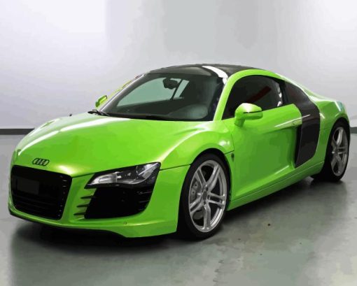 Green R8 Audi Diamond Paintings