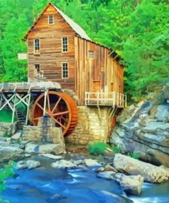 Old Grist Mill Diamond Paintings