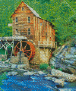 Old Grist Mill Diamond Paintings