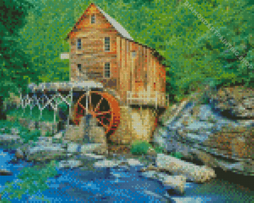 Old Grist Mill Diamond Paintings