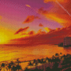 Sunset Waikiki Beach Diamond Paintings