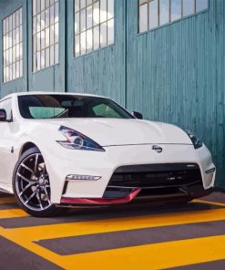 White 370z Nissan Diamond Paintings