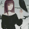 Girl And Crows Diamond Paintings