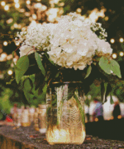 Hydrangeas In A Jar Diamond Paintings