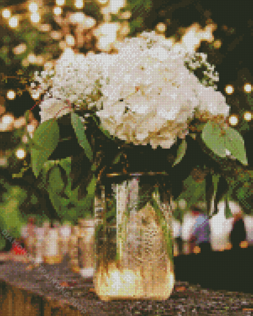 Hydrangeas In A Jar Diamond Paintings